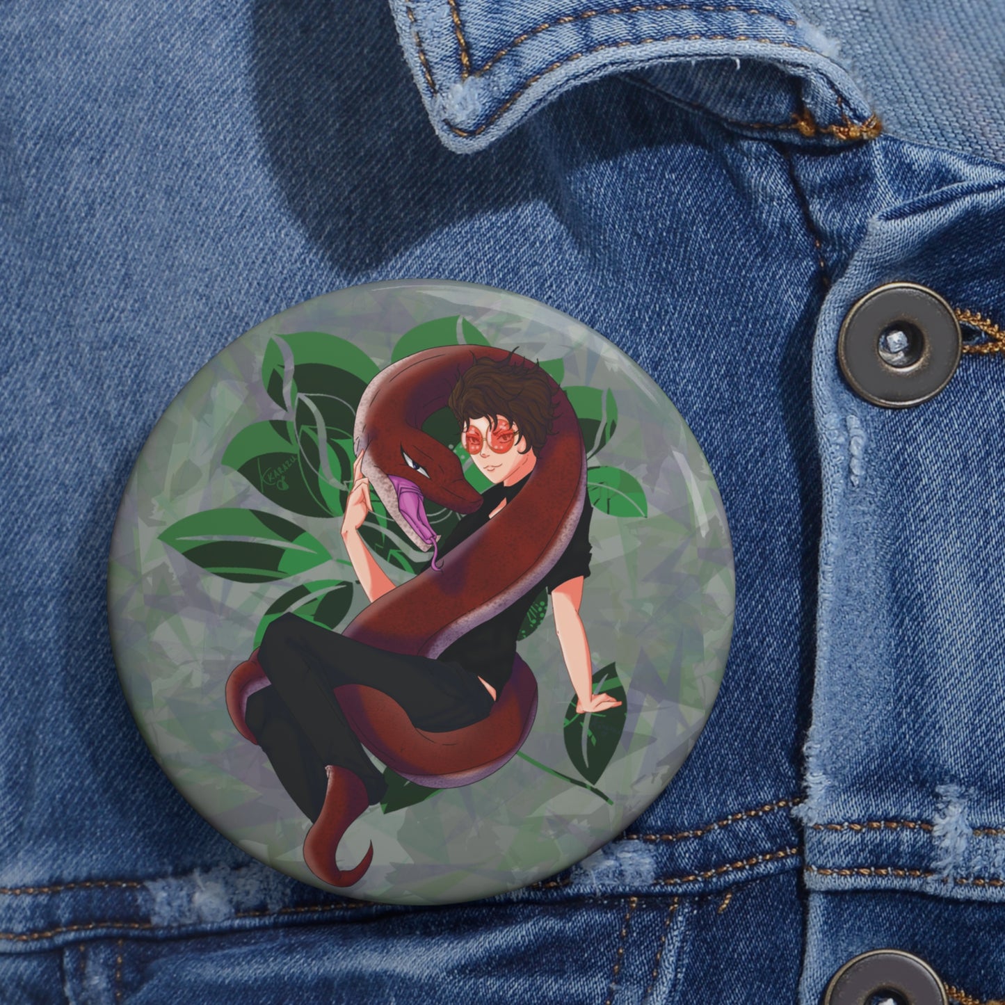 Seraphina & the Serpent | Pin Buttons